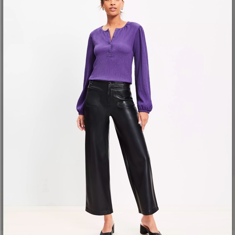 LOFT Black Wide-Leg Pants